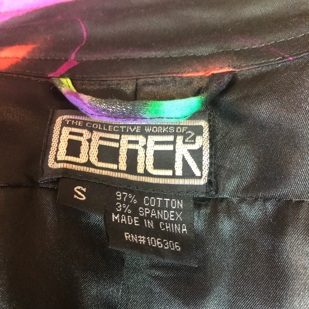 Vintage Berek Jacket Women's small Colorful Abstract Retro Graffiti Art core - Picture 8 of 12